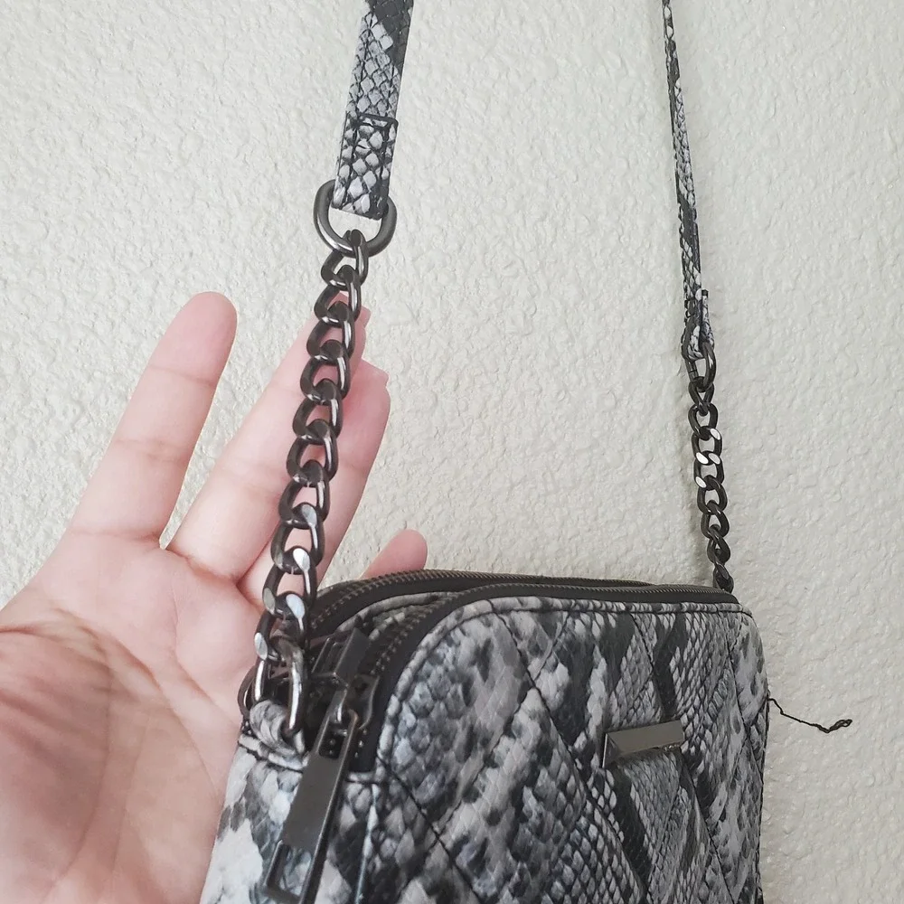 Aldo Crossbody Handbag Medium Snake Design Shoulder Strap Dual Partition Pockets